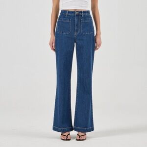 ROLLA'S Eco Ruby Blue High-Rise Sailor Wide Leg Jeans Sz 25